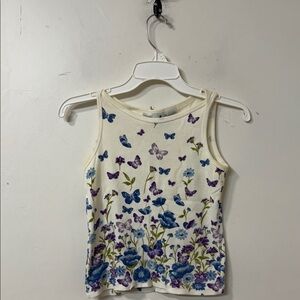 E-girl Butterfly and Floral Tank Top Y2K vintage